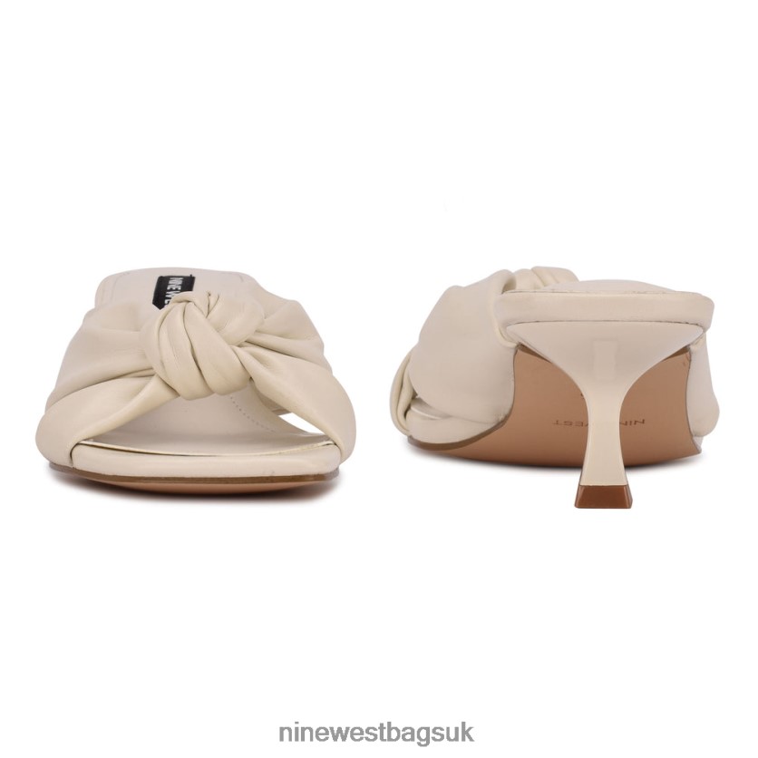 Nine West Dipa Heeled Slide Sandals RFX40B2261 - Nine West UK Chic Cream
