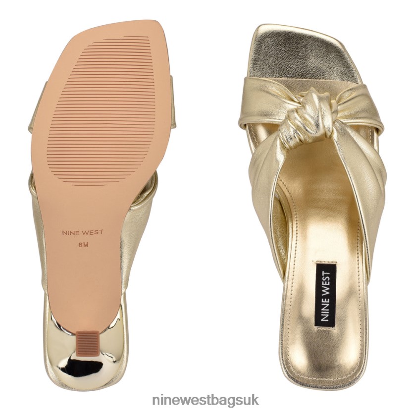 Nine West Dipa Heeled Slide Sandals RFX40B2264 - Nine West Bags UK Platino