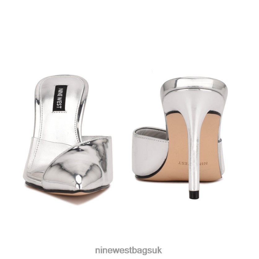 Nine West Ellia Heeled Slides RFX40B693 - Nine West UK Silver/Clear