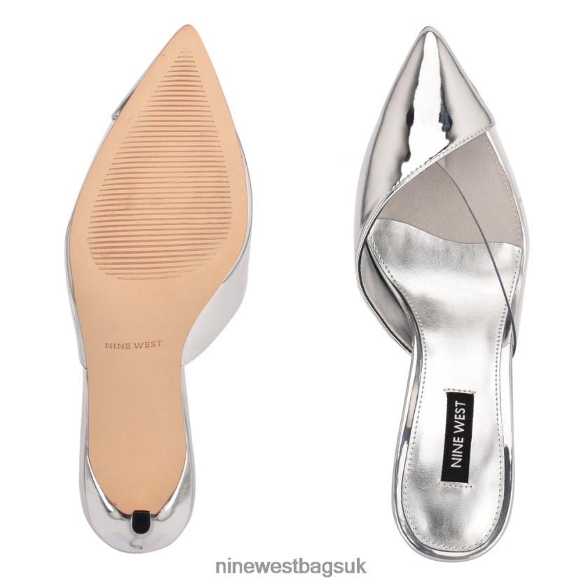 Nine West Ellia Heeled Slides RFX40B693 - Nine West UK Silver/Clear