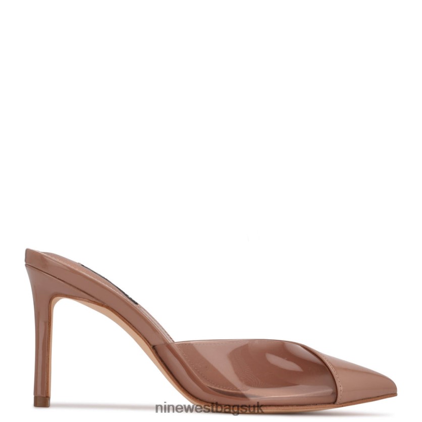 Nine West Ellia Heeled Slides RFX40B705 - Nine West UK Clay Patent