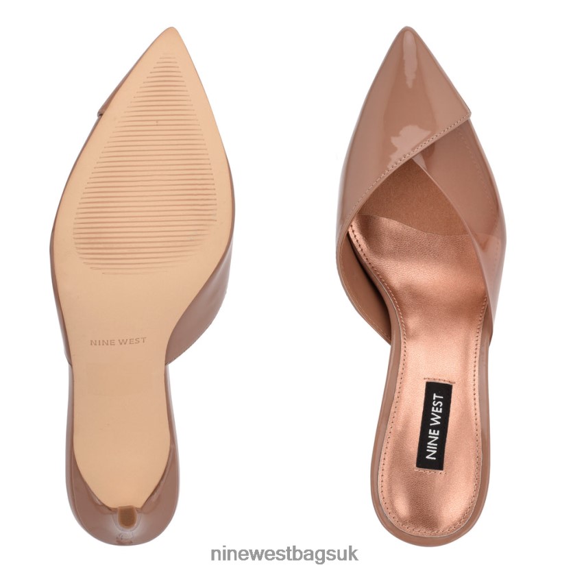 Nine West Ellia Heeled Slides RFX40B705 - Nine West UK Clay Patent