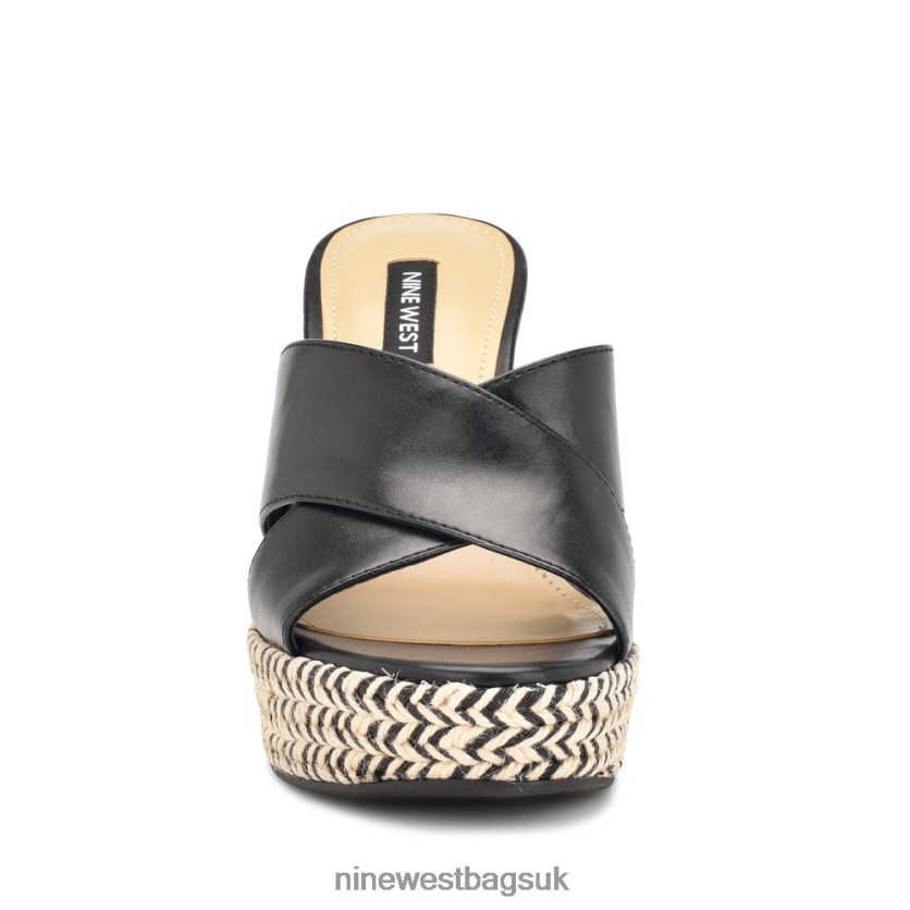 Nine West Hues Wedge Slide Sandals RFX40B659 - Nine West UK Sale Black
