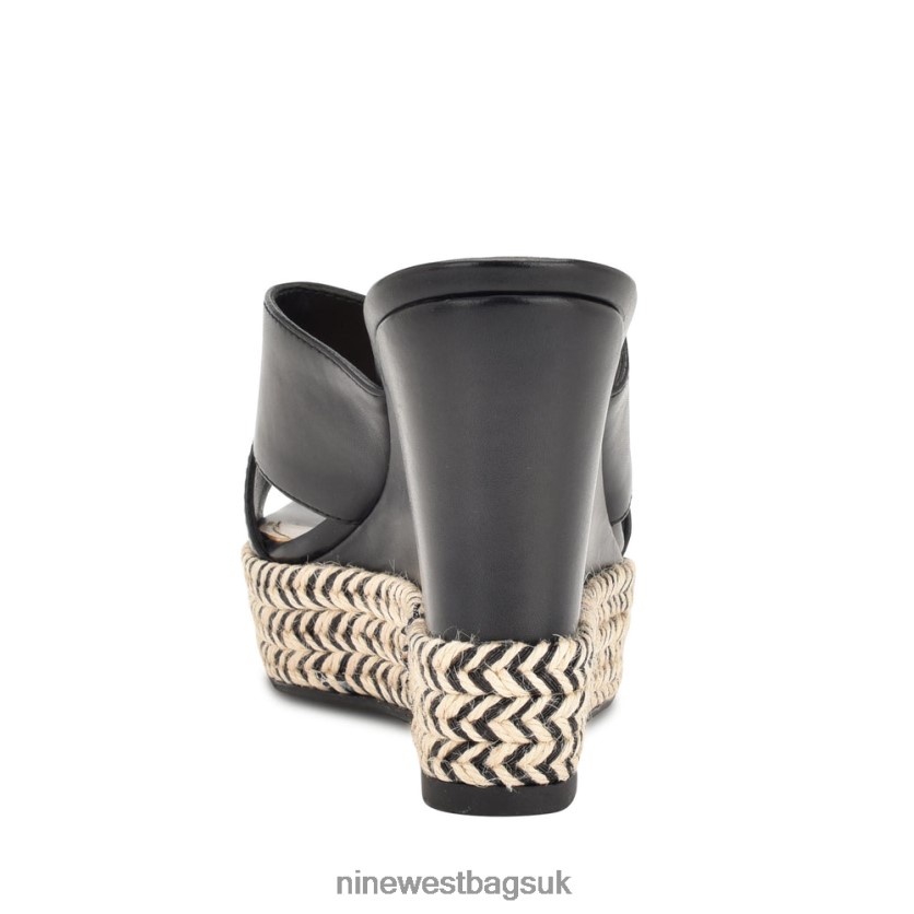 Nine West Hues Wedge Slide Sandals RFX40B659 - Nine West UK Sale Black