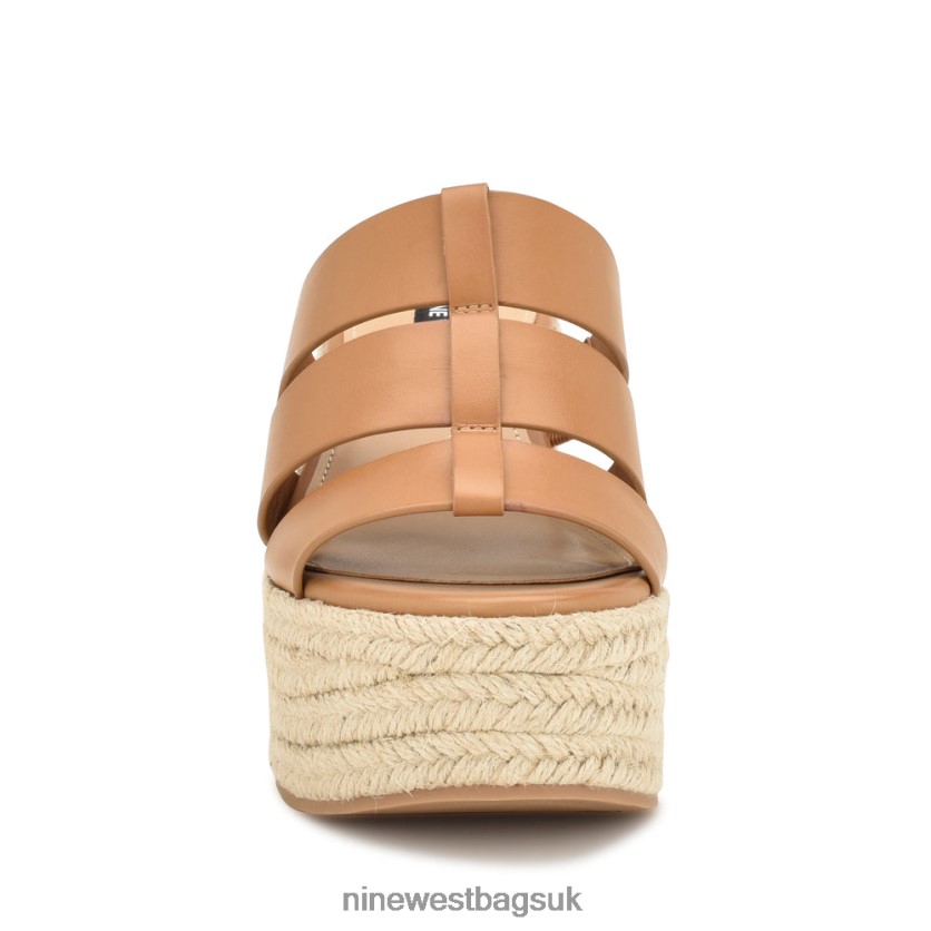 Nine West Keran Espadrille Slide Sandals RFX40B671 - Nine West UK Sale Brown