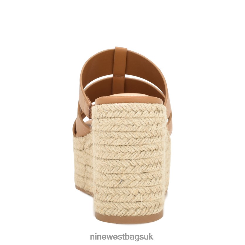 Nine West Keran Espadrille Slide Sandals RFX40B671 - Nine West UK Sale Brown