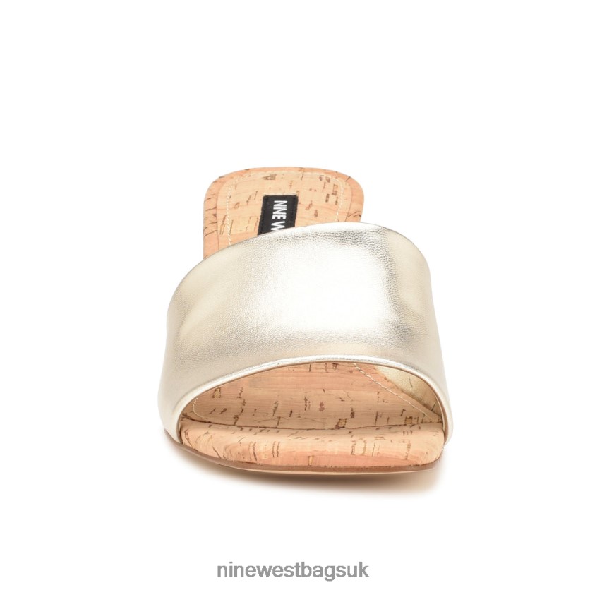 Nine West Kerina Wedge Slide Sandals RFX40B656 - Nine West Bags UK Platino