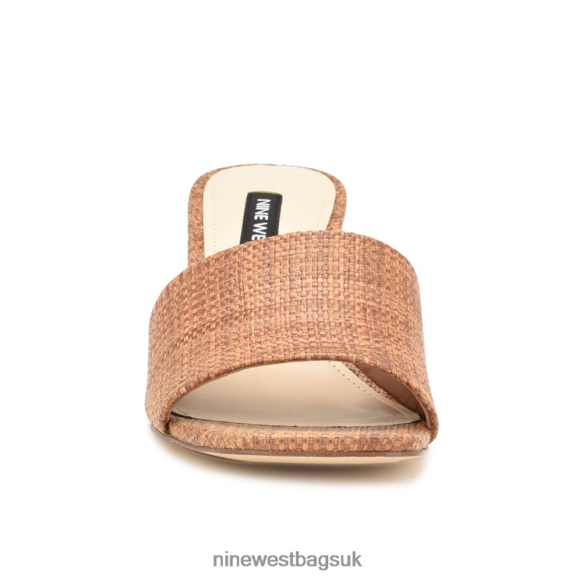 Nine West Kerina Wedge Slide Sandals RFX40B657 - Nine West UK Brown Raffia