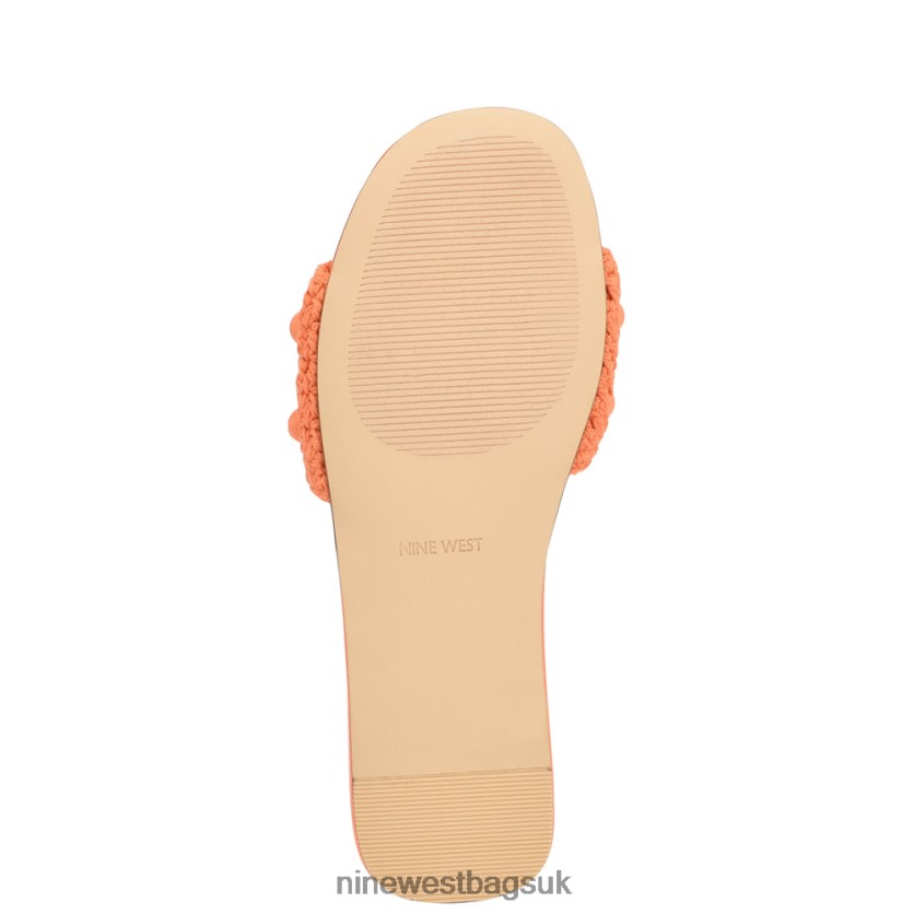 Nine West Leelee Woven Slide Sandals RFX40B643 - Nine West UK Sale Orange