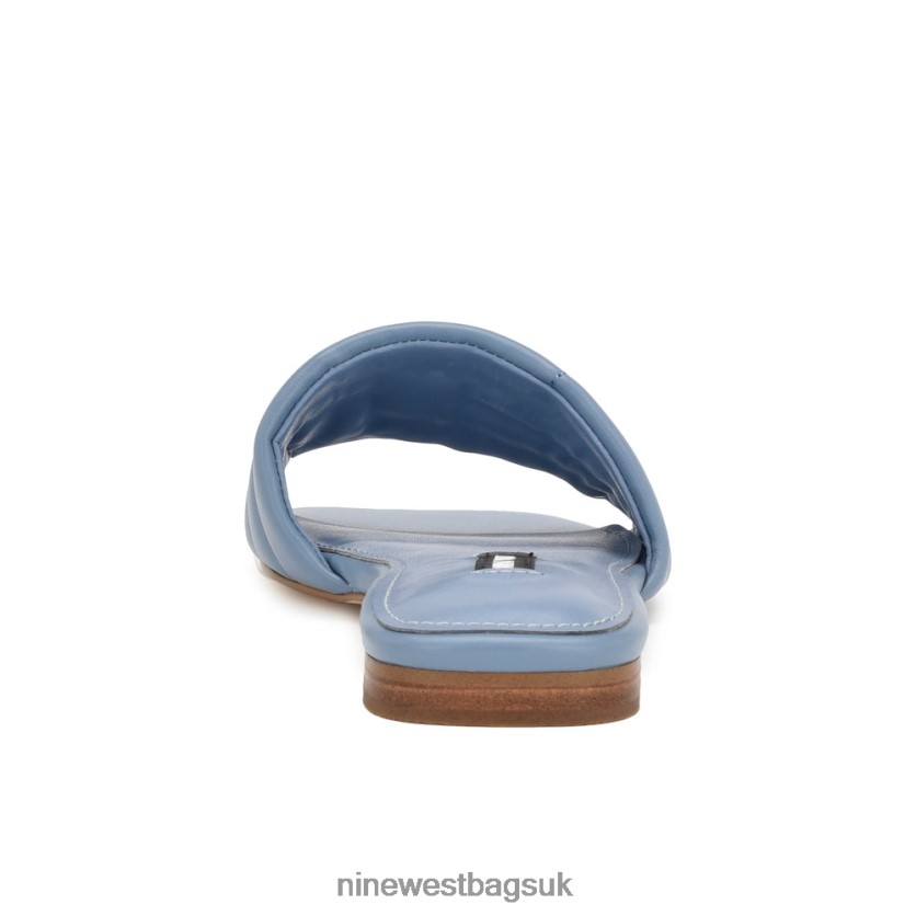 Nine West Menqs Flat Slide Sandals RFX40B2090 - Nine West Sandals UK Light Blue