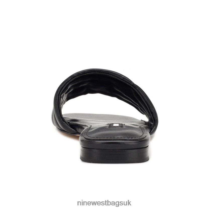 Nine West Menqs Flat Slide Sandals RFX40B2091 - Nine West UK Sale Black