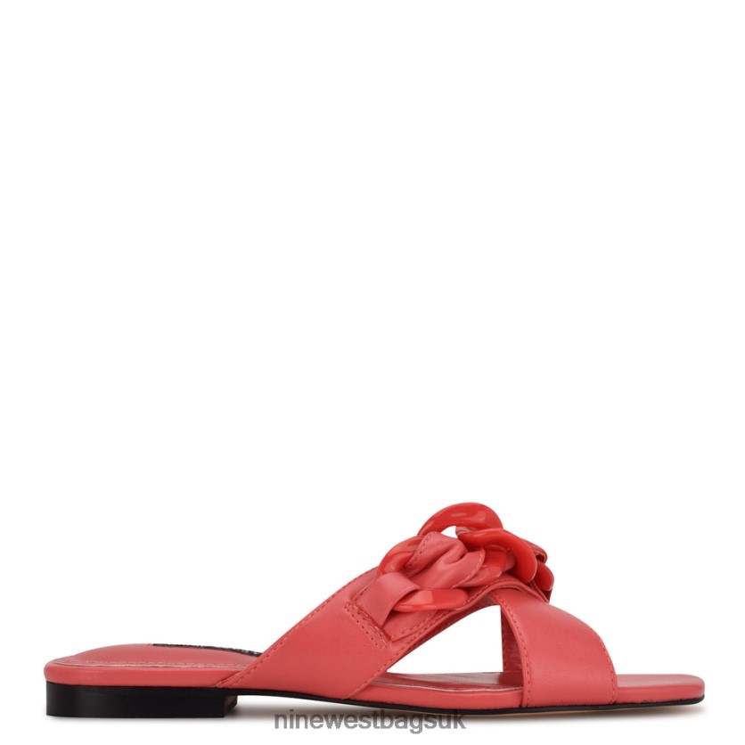 Nine West Misty Flat Slide Sandals RFX40B1052 - Nine West Bags UK Coral