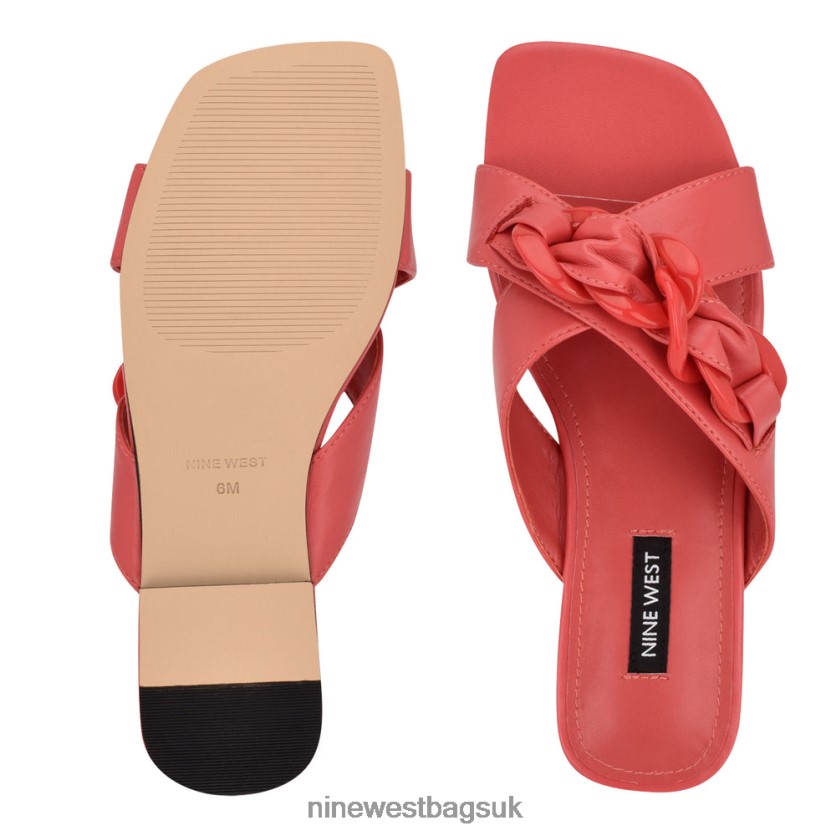 Nine West Misty Flat Slide Sandals RFX40B1052 - Nine West Bags UK Coral
