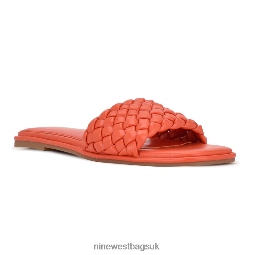 Nine West Ohhi Flat Slide Sandals RFX40B1054 - Nine West Sandals UK Blood Orange