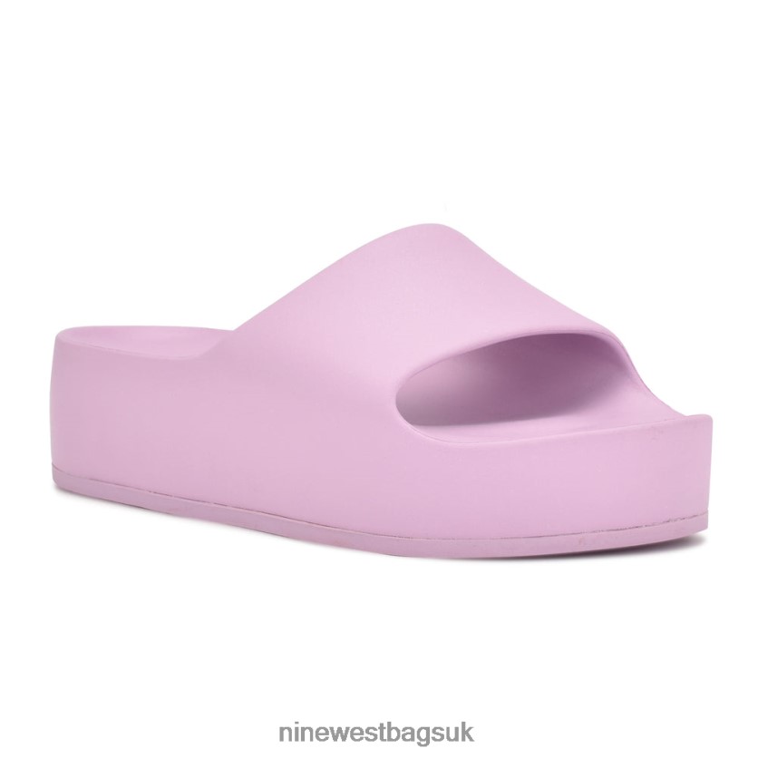 Nine West Pool Platform Slide Sandals RFX40B676 - Nine West Bags UK Light Purple