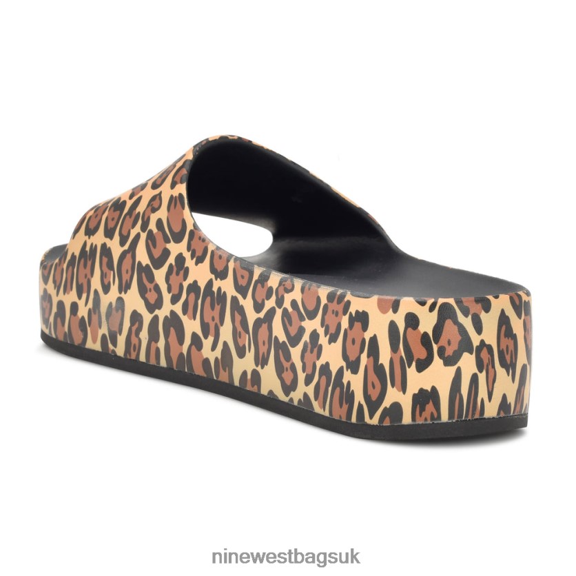 Nine West Pool Platform Slide Sandals RFX40B677 - Nine West UK Medium Natural