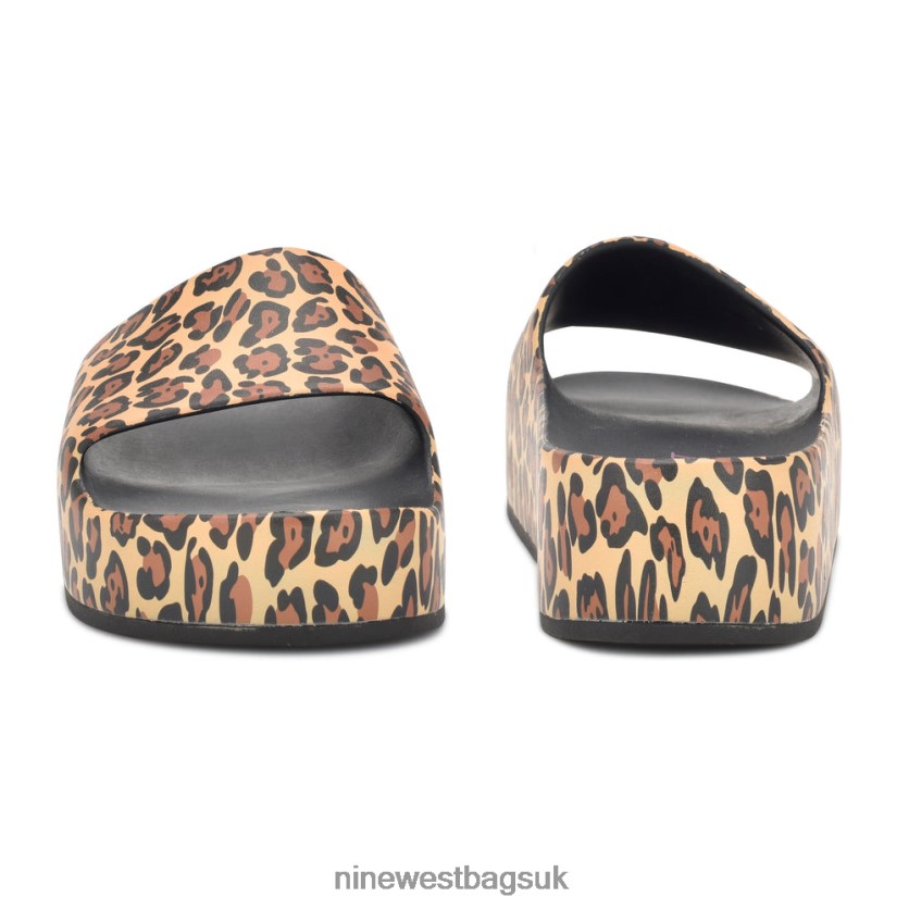 Nine West Pool Platform Slide Sandals RFX40B677 - Nine West UK Medium Natural