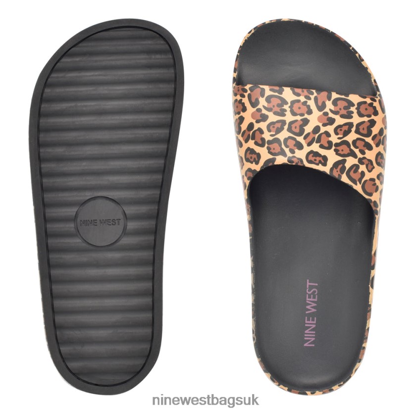 Nine West Pool Platform Slide Sandals RFX40B677 - Nine West UK Medium Natural