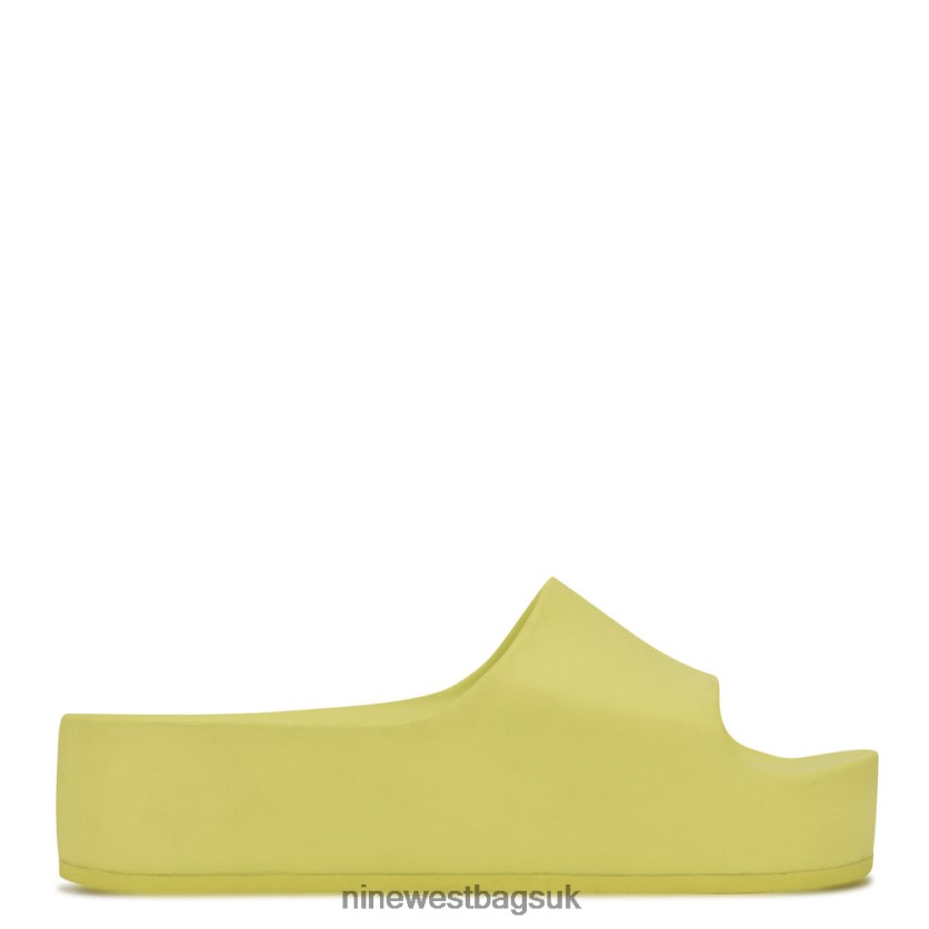 Nine West Pool Platform Slide Sandals RFX40B989 - Nine West UK Neon Lime