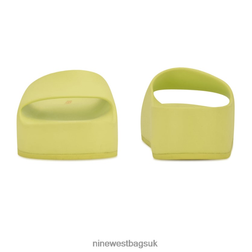 Nine West Pool Platform Slide Sandals RFX40B989 - Nine West UK Neon Lime