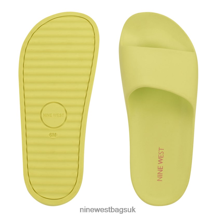 Nine West Pool Platform Slide Sandals RFX40B989 - Nine West UK Neon Lime