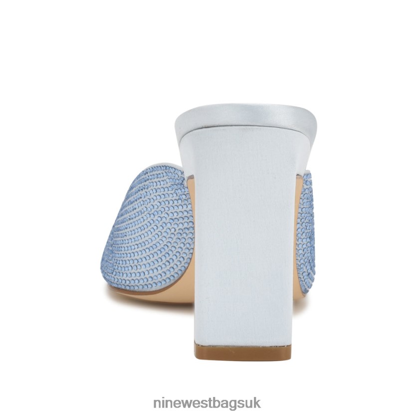 Nine West Pyper Heeled Slide Sandals RFX40B1744 - Nine West Bags UK Powder Blue