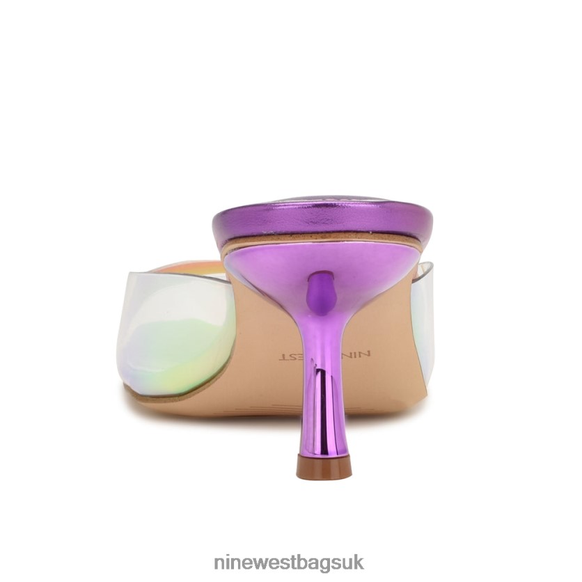 Nine West Raylen Heeled Slide Sandals RFX40B1721 - Nine West UK Sunset Multi Metallic