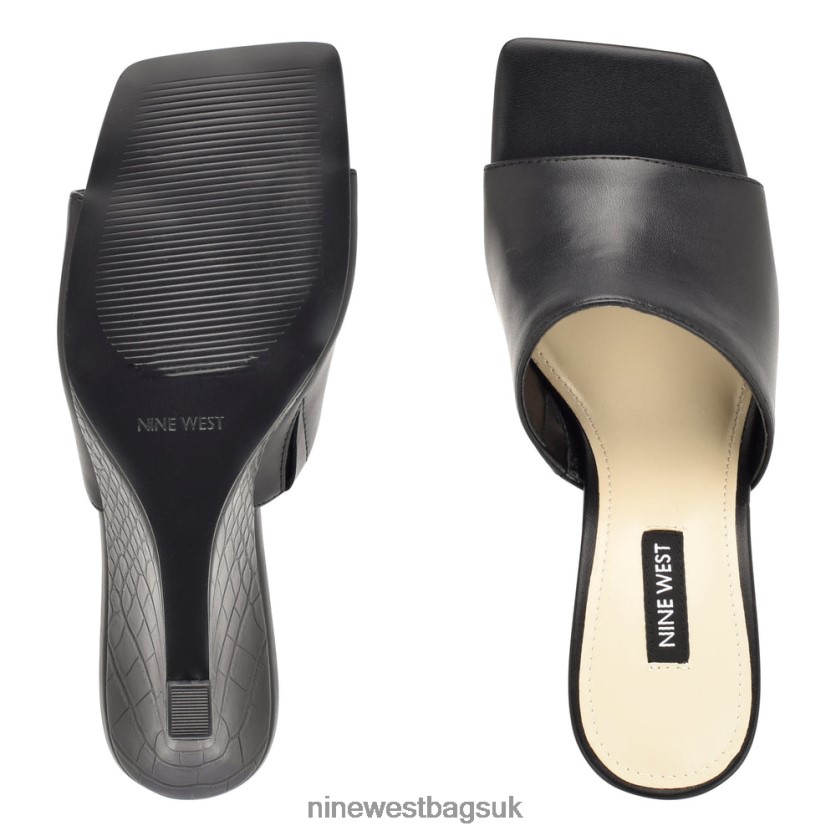 Nine West Rovah Wedge Slide Sandals RFX40B683 - Nine West UK Sale Black