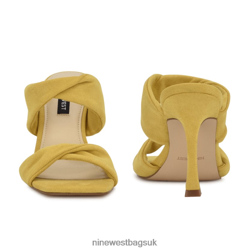 Nine West Seeya Heeled Slide Sandals RFX40B2058 - Nine West Sandals UK Yellow
