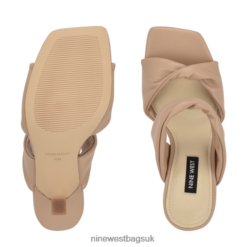 Nine West Seeya Heeled Slide Sandals RFX40B2075 - Nine West UK Sale Warm Blush