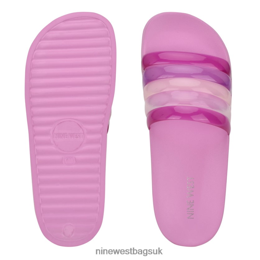 Nine West Serenity Slide Sandals RFX40B715 - Nine West UK Sale Pink/Clear