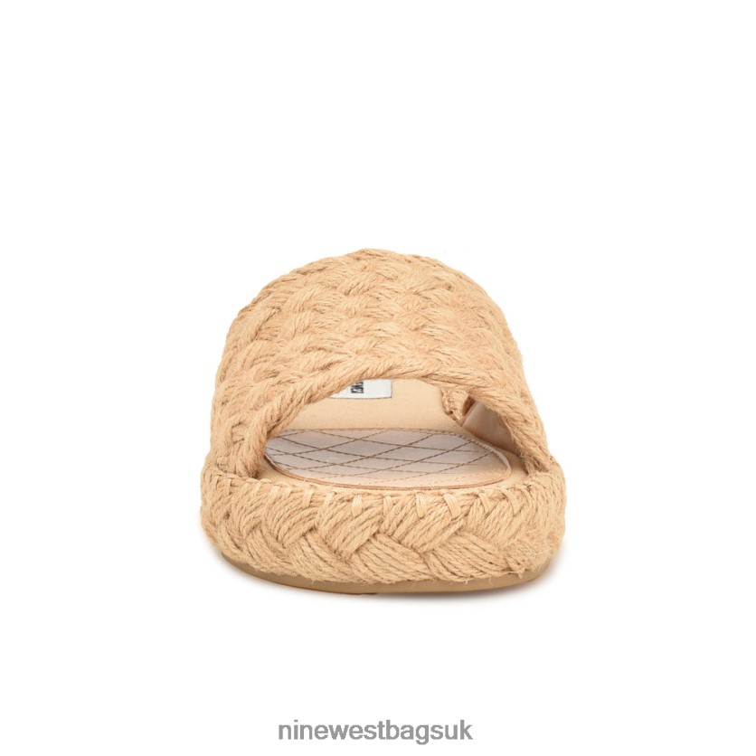 Nine West Stef Woven Slide Sandals RFX40B655 - Nine West UK Sale Natural