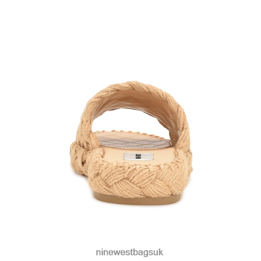 Nine West Stef Woven Slide Sandals RFX40B655 - Nine West UK Sale Natural