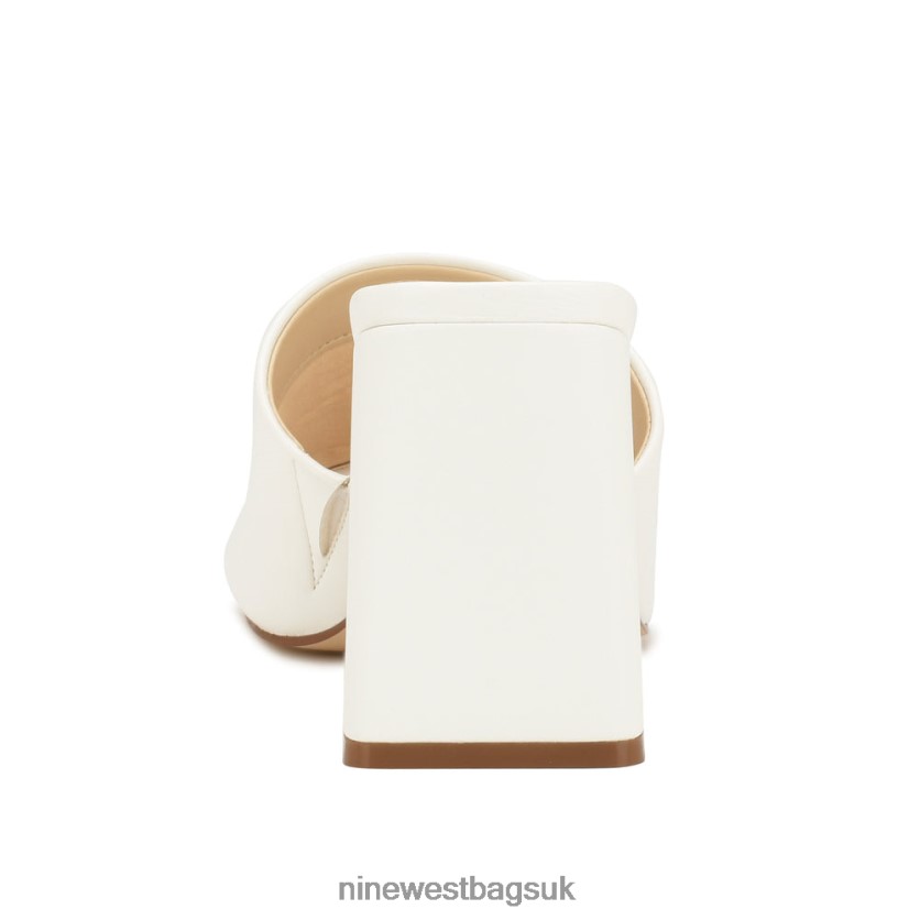Nine West Teice Heeled Slide Sandals RFX40B650 - Nine West Sandals UK White