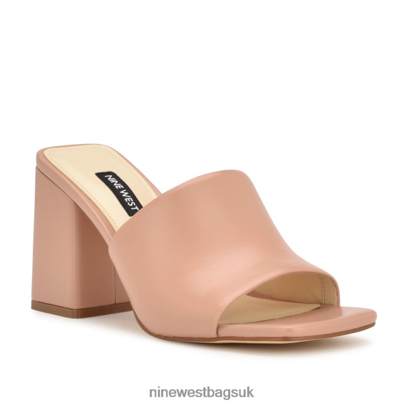 Nine West Teice Heeled Slide Sandals RFX40B651 - Nine West UK Sale Nude