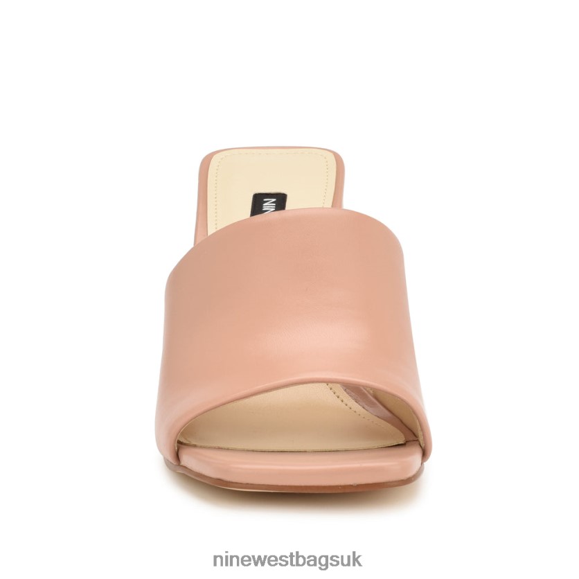 Nine West Teice Heeled Slide Sandals RFX40B651 - Nine West UK Sale Nude