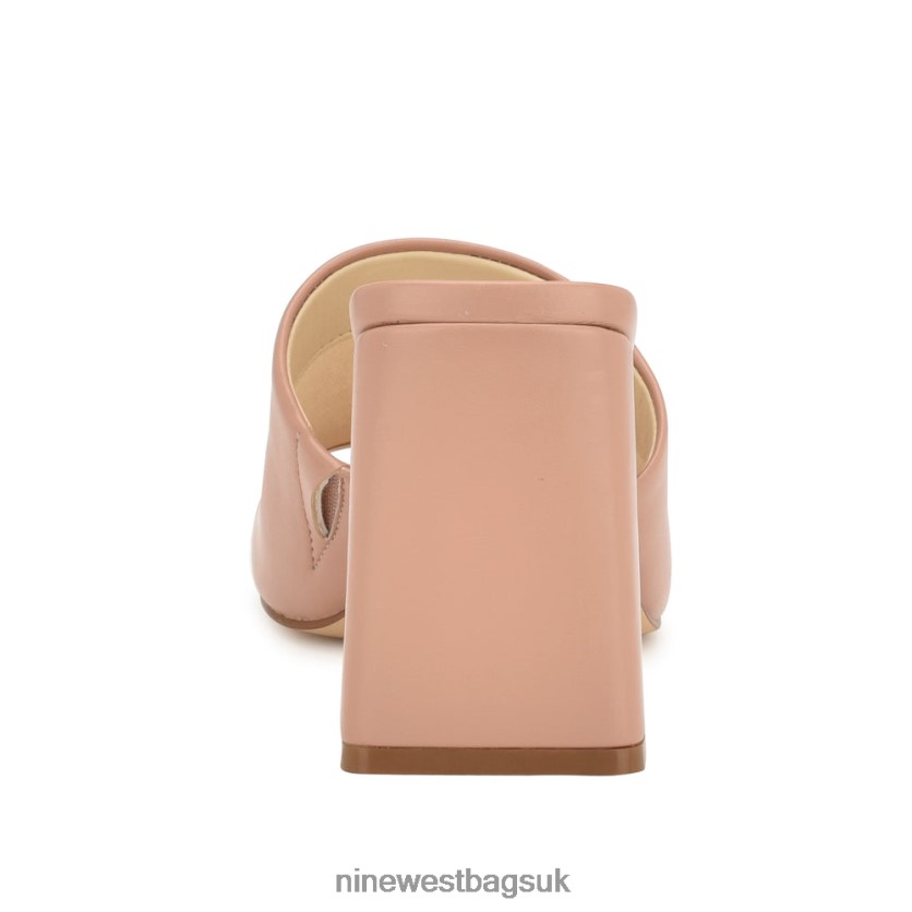 Nine West Teice Heeled Slide Sandals RFX40B651 - Nine West UK Sale Nude