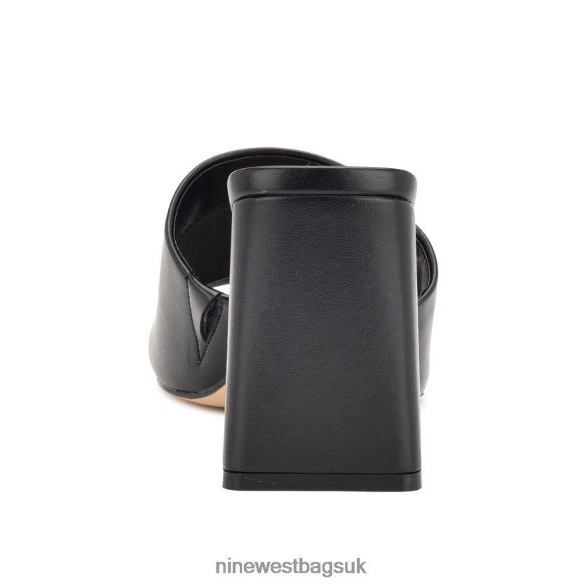 Nine West Teice Heeled Slide Sandals RFX40B652 - Nine West Bags UK Black