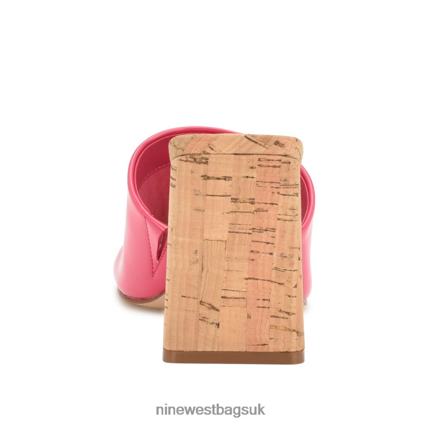 Nine West Teice Heeled Slide Sandals RFX40B668 - Nine West Bags UK Pink Patent
