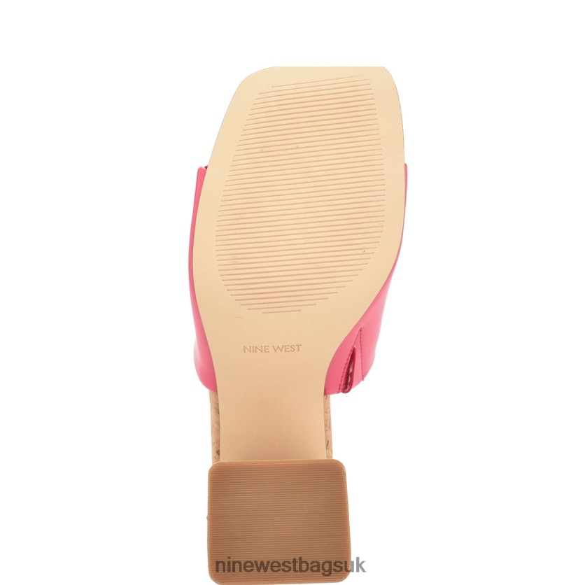 Nine West Teice Heeled Slide Sandals RFX40B668 - Nine West Bags UK Pink Patent