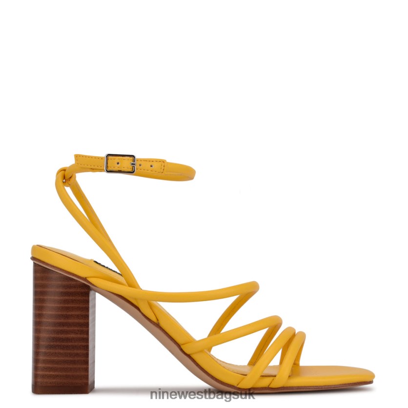 Nine West Yeap Heeled Slide Sandals RFX40B2253 - Nine West UK Yellow