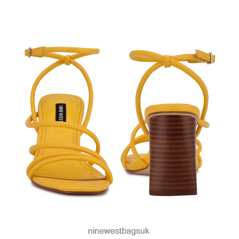 Nine West Yeap Heeled Slide Sandals RFX40B2253 - Nine West UK Yellow