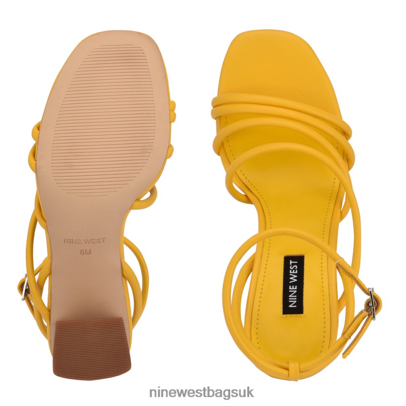 Nine West Yeap Heeled Slide Sandals RFX40B2253 - Nine West UK Yellow