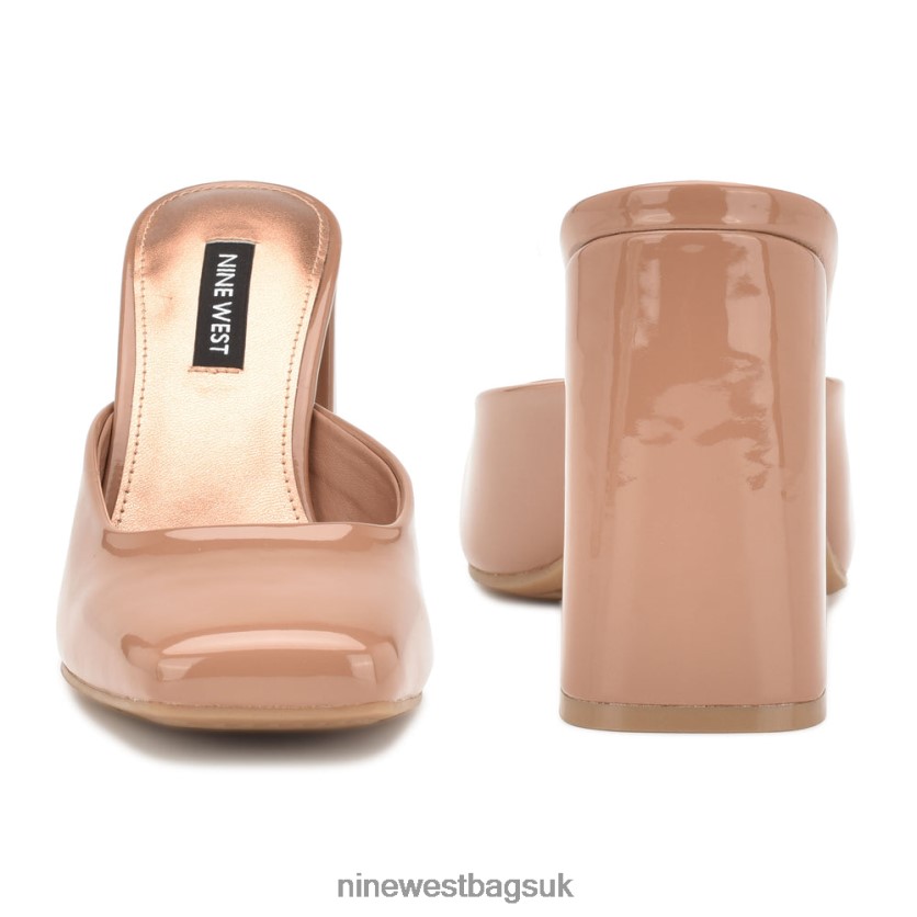 Nine West Yogi Heeled Slides RFX40B689 - Nine West UK Medium Natural Patent