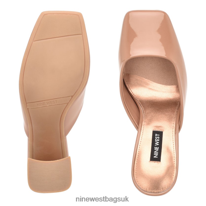 Nine West Yogi Heeled Slides RFX40B689 - Nine West UK Medium Natural Patent