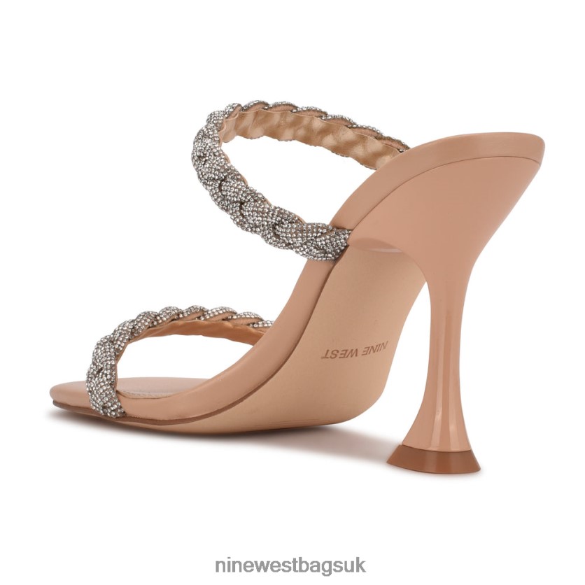 Nine West Zippy Heeled Slide Sandals RFX40B1808 - Nine West Bags UK Light Pink Crystal