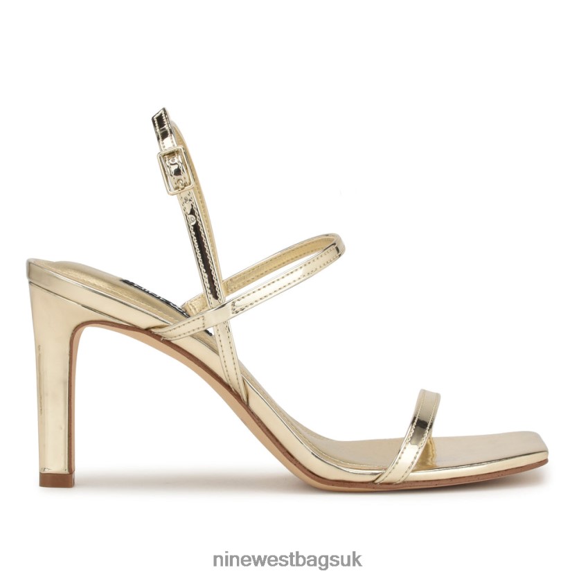 Nine West Olah Heeled Slingback Sandals RFX40B163 - Nine West UK Sale Platino