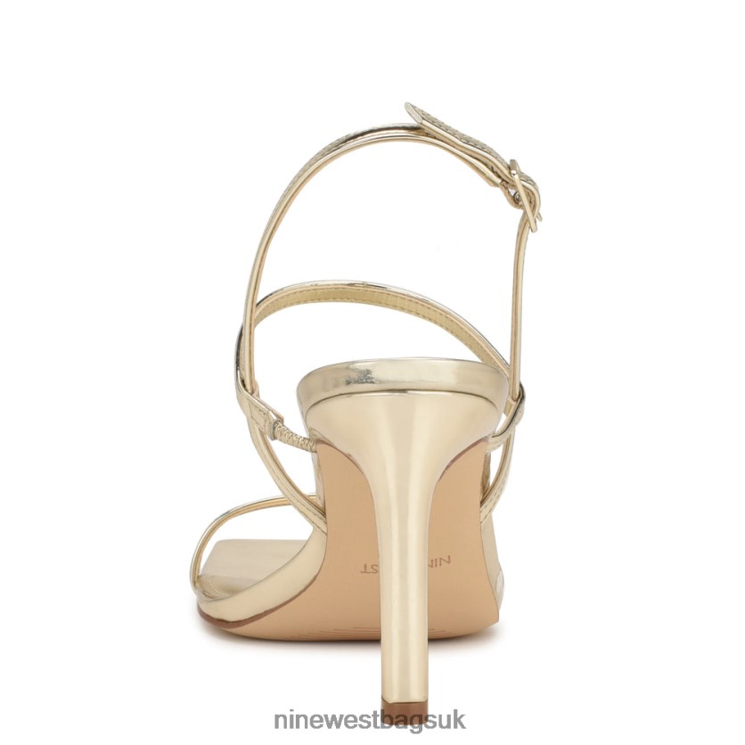 Nine West Olah Heeled Slingback Sandals RFX40B163 - Nine West UK Sale Platino