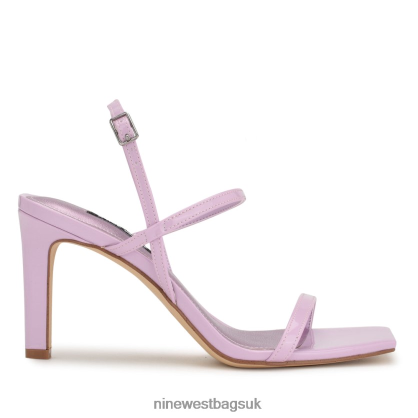 Nine West Olah Heeled Slingback Sandals RFX40B164 - Nine West Bags UK Lilac Patent