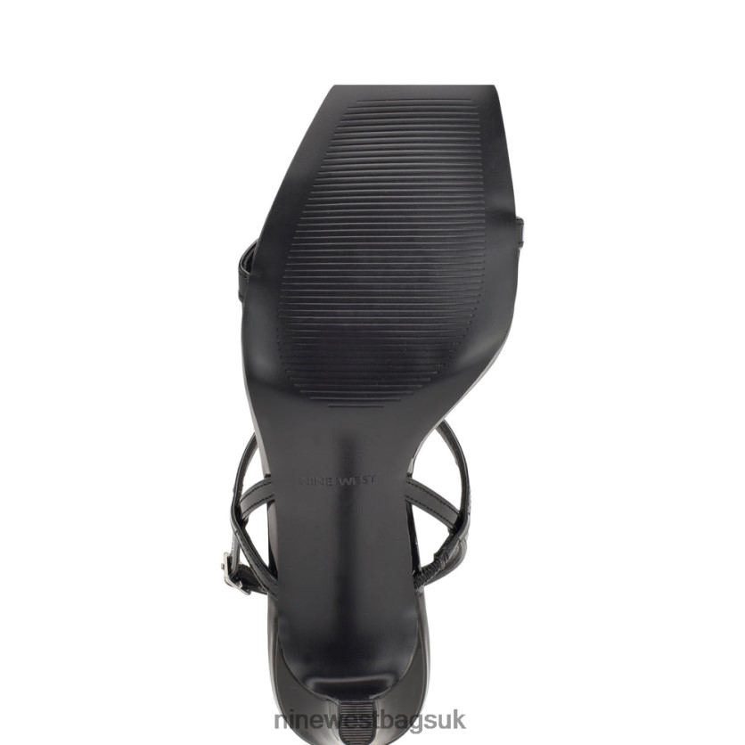 Nine West Olah Heeled Slingback Sandals RFX40B165 - Nine West UK Black Patent